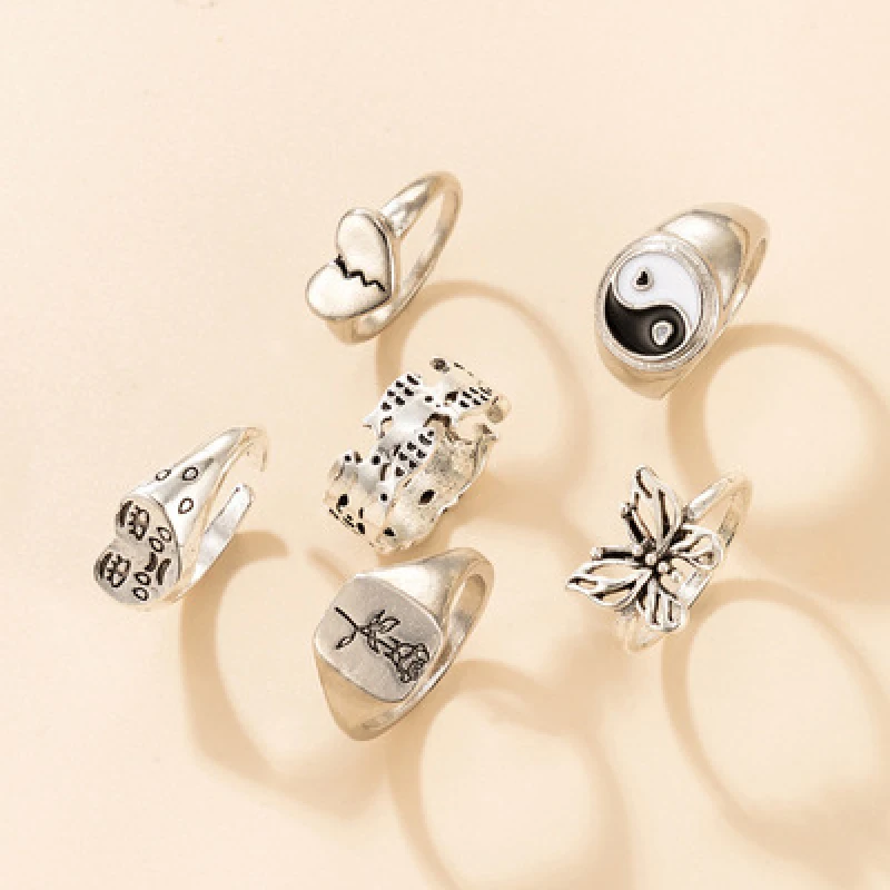 Кольцо женское в стиле хип-хоп с капель масла | Украшения и аксессуары