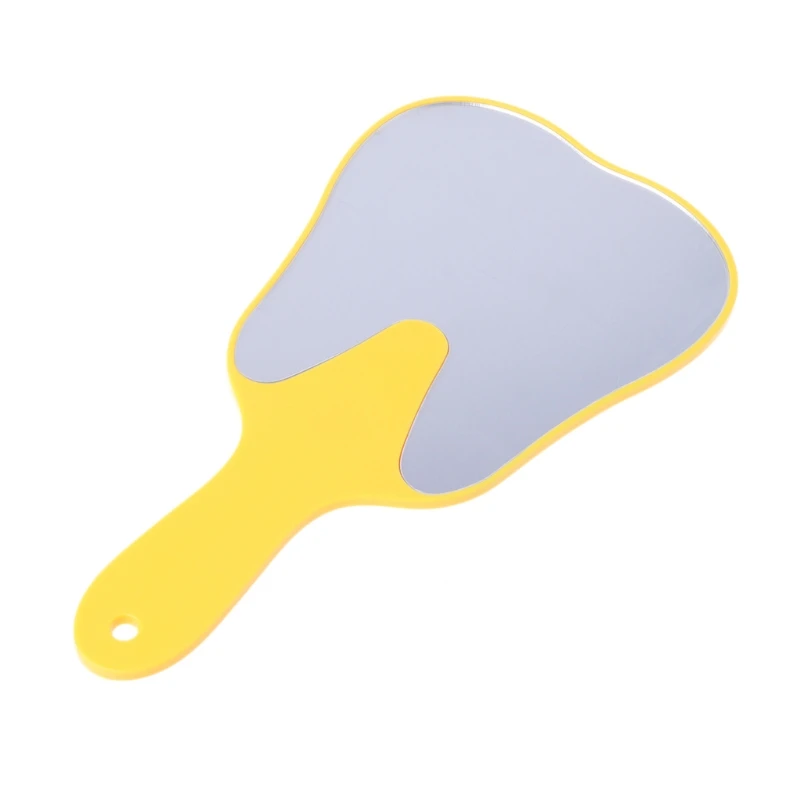 Yellow 1 шт. симпатичная ручка стоматологическое зеркало небьющееся зеркало для рук пациента - Цвет: Yellow