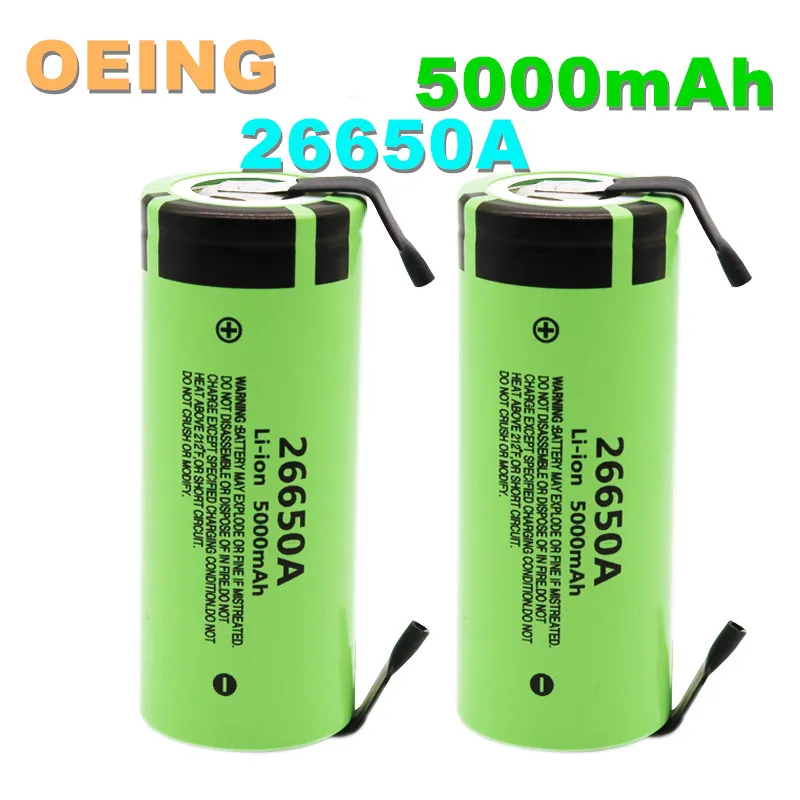 Литиевая батарея 2021 для фонарика перезаряжаемая 100% оригинальная 20a 26650a 26650 в 5100ма