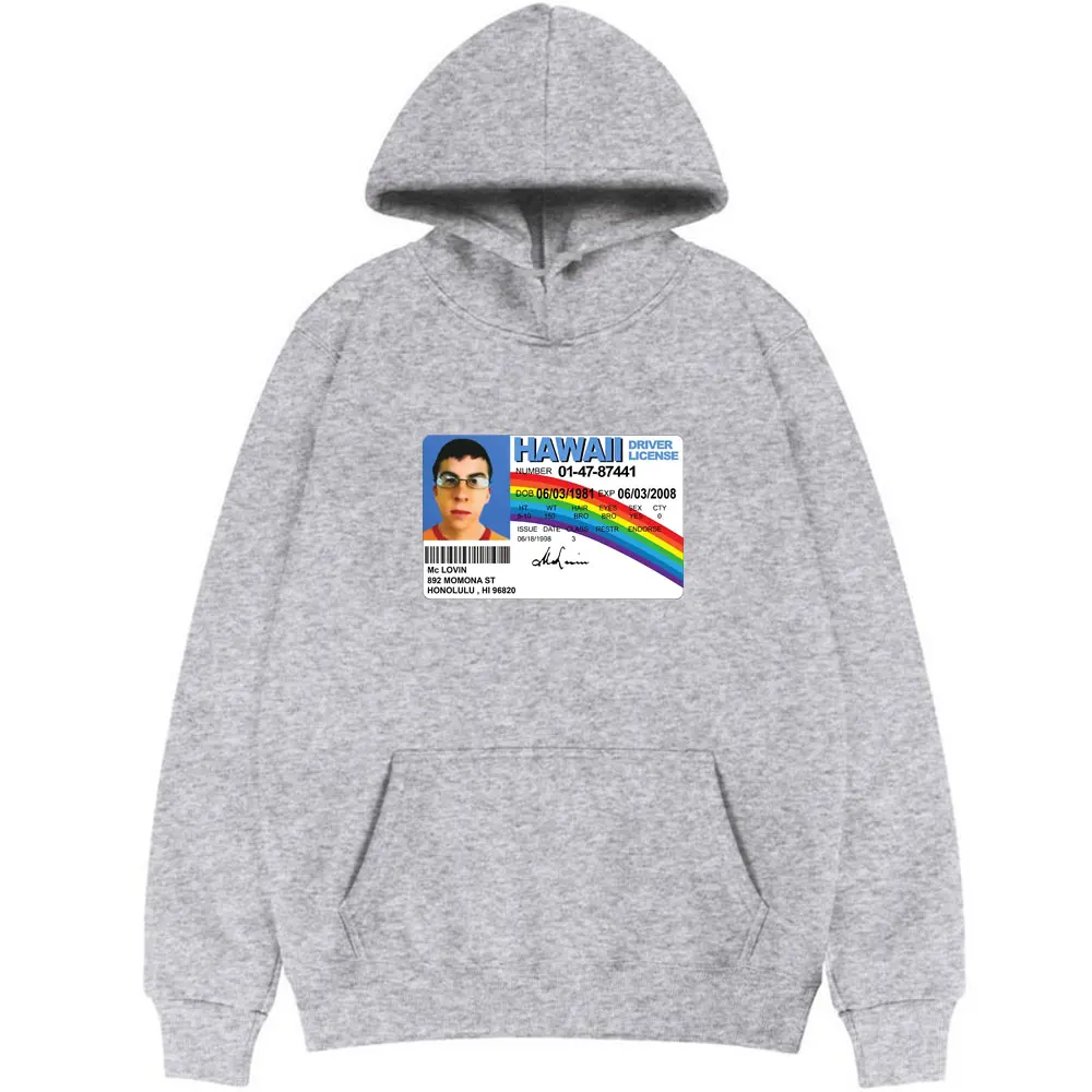 

Mclovin Hoodie Men Women Fleece Cotton Fabric Hoodies Unisex Oversized Loose Hooded Pullover Couples Casual Style Sweatshirt