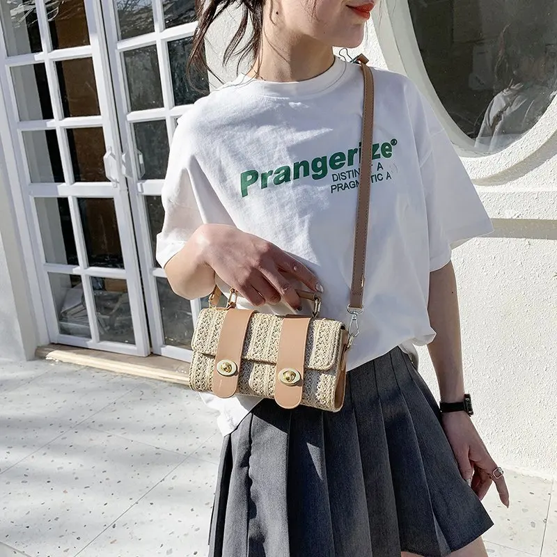 Для женщин сумка знаменитостей онлайн 2021 новый прилив соломенная мессенджер