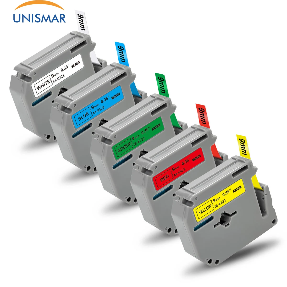 

Unismar 5PK 9mm*8m MK221 MK421 MK521 MK621 Label Tapeds for Brother PT-65 PT-70 PT-80 PT-85 PT-90 PT-M95 PT-100 PT-110 PT-45M