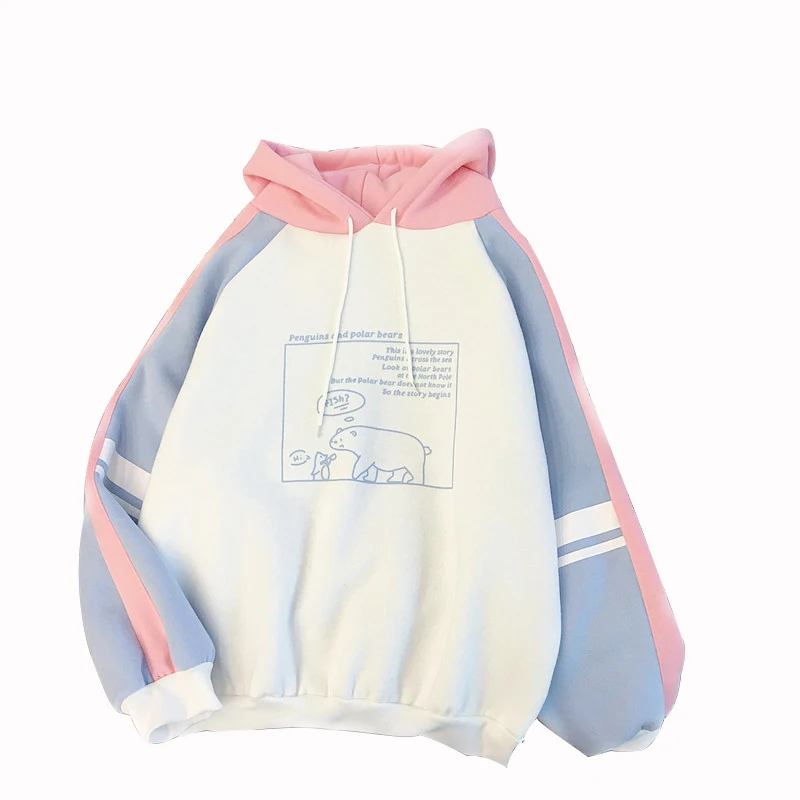 

sweatshirt Autumn and Winter Furry and Thickened Sanitary hoody Women's Hoodies New Korean Edition Students Loose Long Sleeve