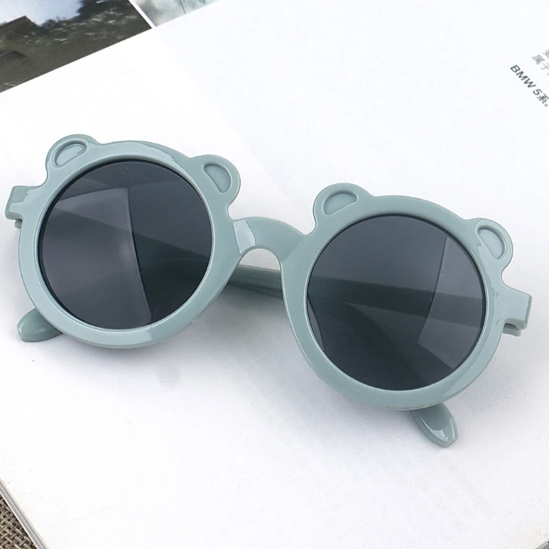 

Children's Colors Cartoon Sun Glasses Bear Shape Round Glasses Unisex Personality Sunglasses UV Protection Kids Eyewear