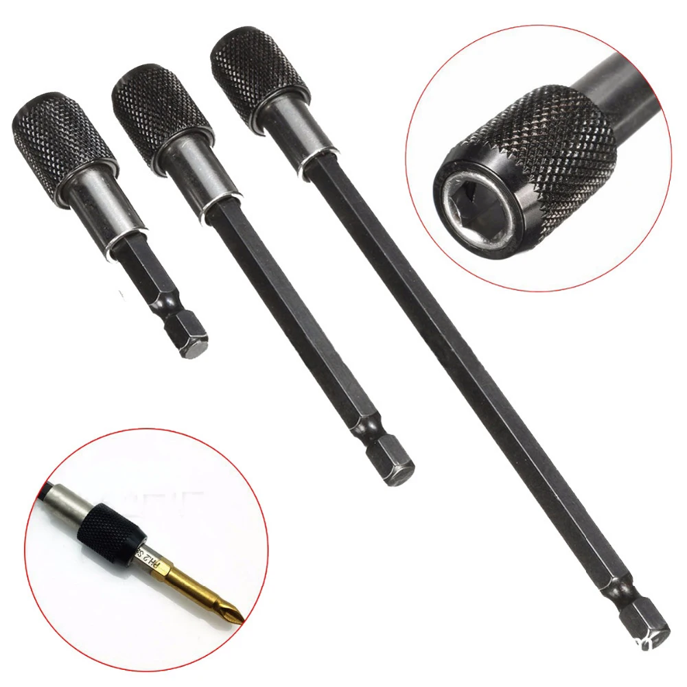 

Quick Change Extension Bit 1/4in Hexagon Rod Shank Long Handle Screwdriver Bit Holder Hand Tools Quick Release Extension Rod