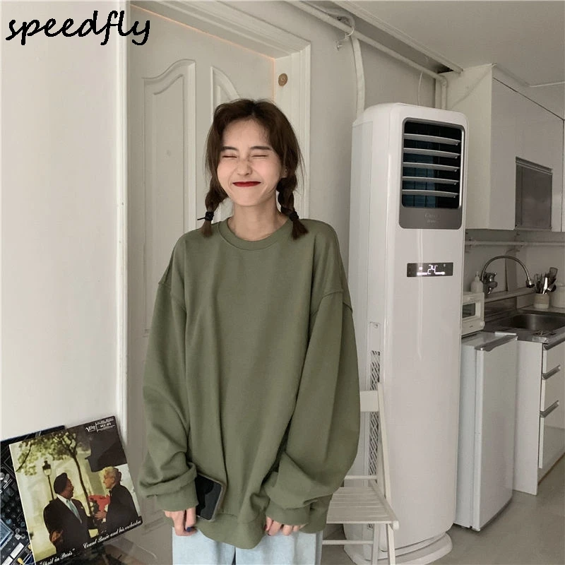 

Толстовка Женская Осенняя, с круглым вырезом, в стиле Харадзюку