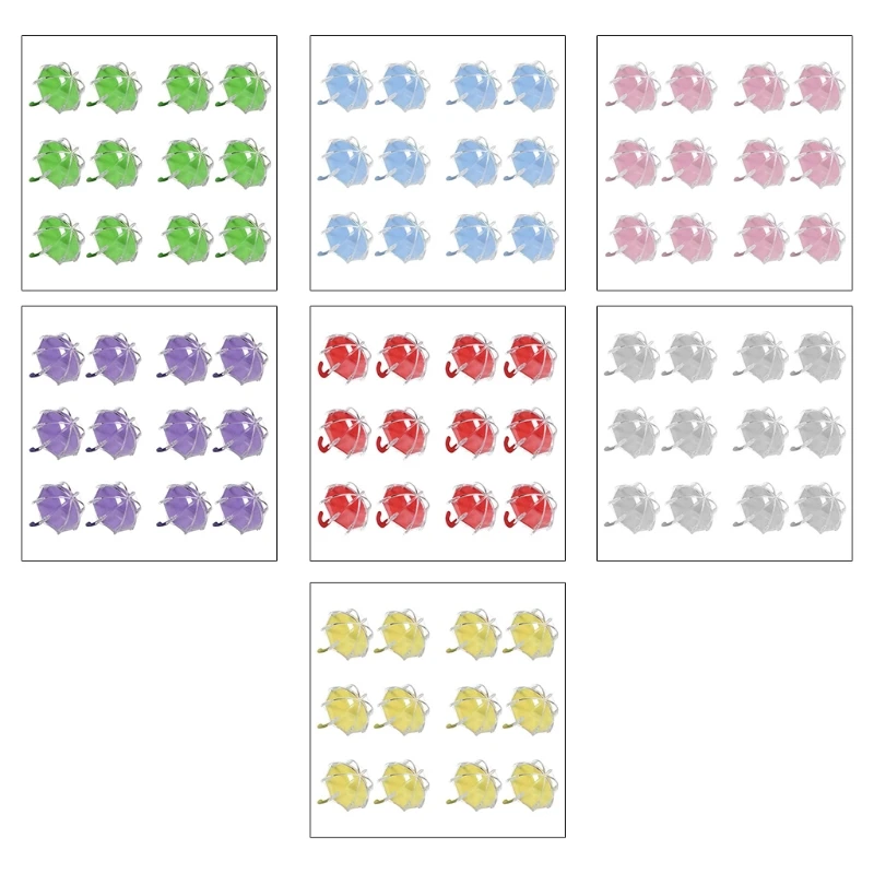 

27RE мини-пластиковая коробка для конфет в форме зонтика, сувениры для свадебной вечеринки, декор для дня рождения, подарок