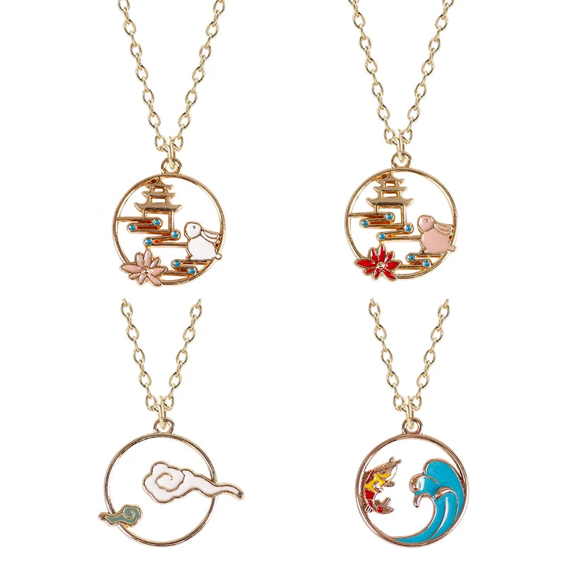 Новое ретро ожерелье креативная круглая ажурная подвеска в стиле лофт животное