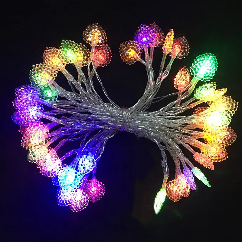 Светодиодная гирлянда с батарейным отсеком 10/20/40/80 светодиодов | Лампы и