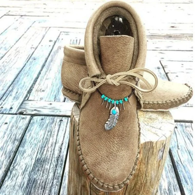 

Spring and Autumn New Women's Nude Boots Solid Color Round Toe Flat Shoes Outdoor Non-slip Comfortable Lightweight Casual Boots