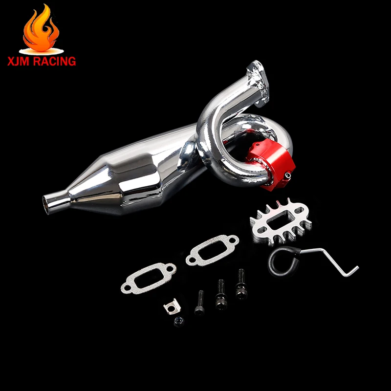 Выхлопная труба из сплава с металлическим зажимом ЧПУ для 1/5 HPI Rofun Baha Rovan Km BAJA 5B 5T 5SC