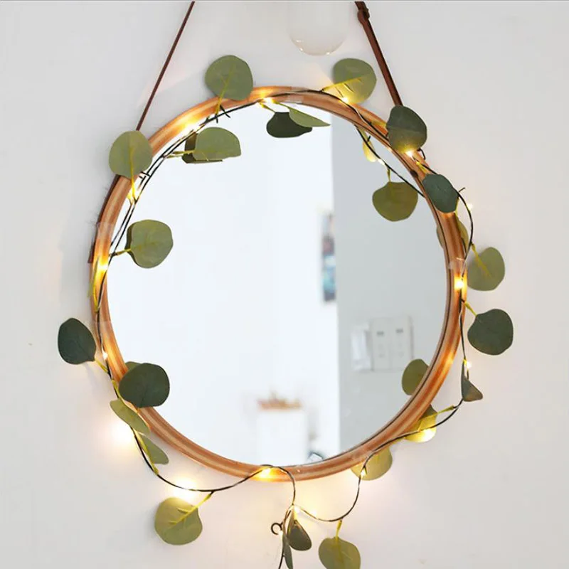 Медный провод гирлянды светодиодный подвесной светильник из ротанга