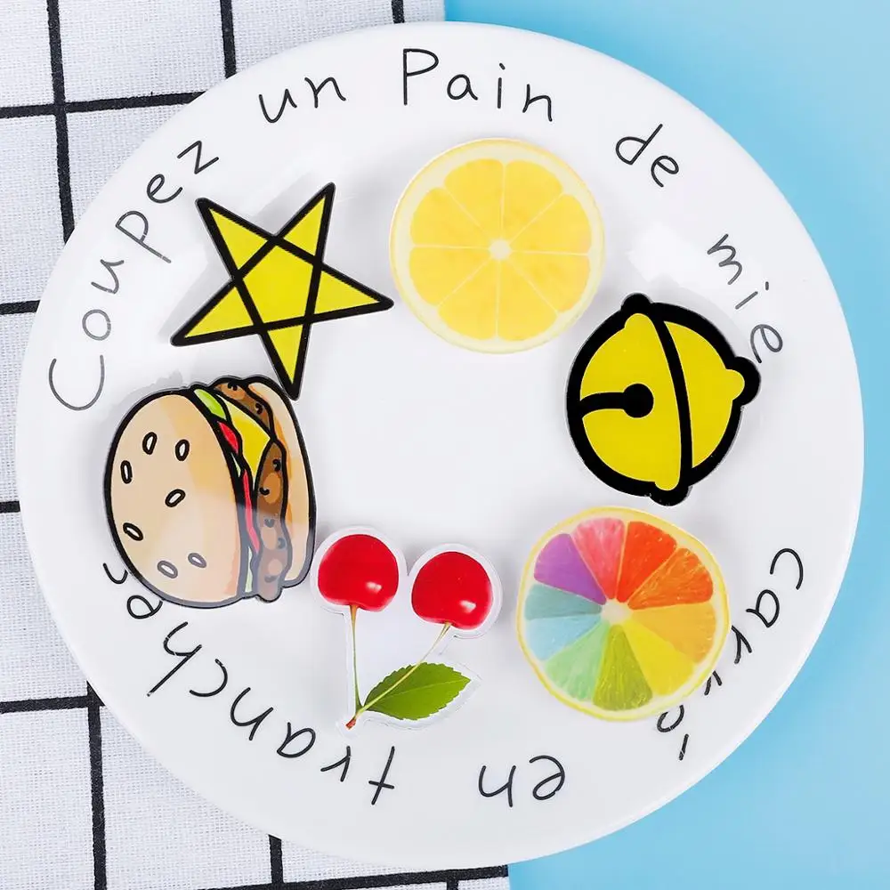 Милая мультяшная акриловая брошь с маленьким шариком персиковая Значки для