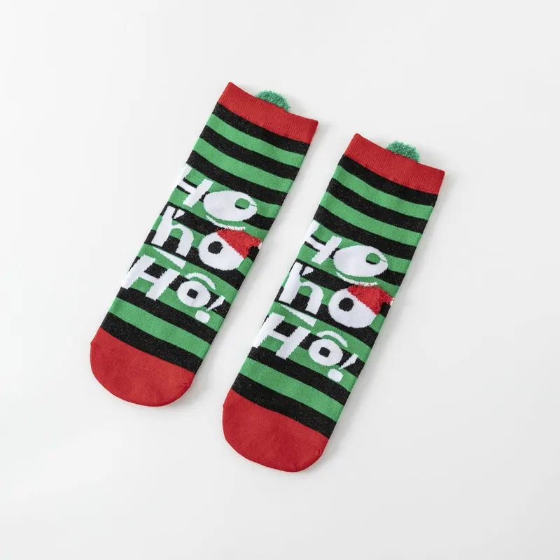 Autumn and Winter Cotton Socks New Year Cartoon Christmas Sock 20 PAIRS Cute Elk Christmas Socks Red Socks