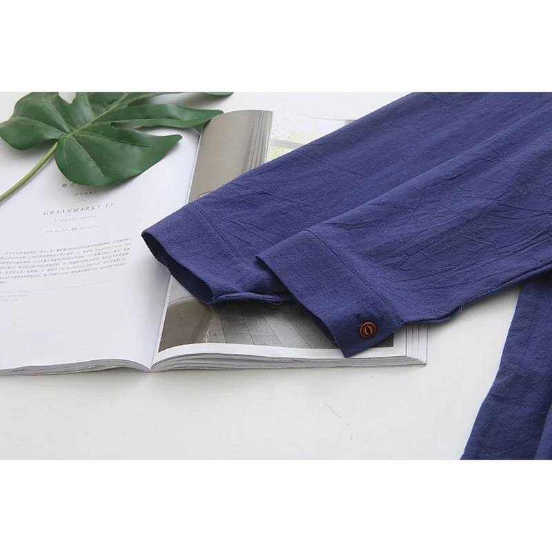 

Plus Size Women's Long Blouse Vintage Embroidery OL Long Sleeve Spring Summer Blusas Casual Turn-down Neck Tops