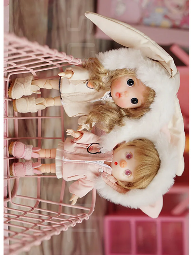 1/12 хлопковое пальто для куклы OB11 с капюшоном Obitsu11 одежда (подходит BJD12 Cu-поче P9