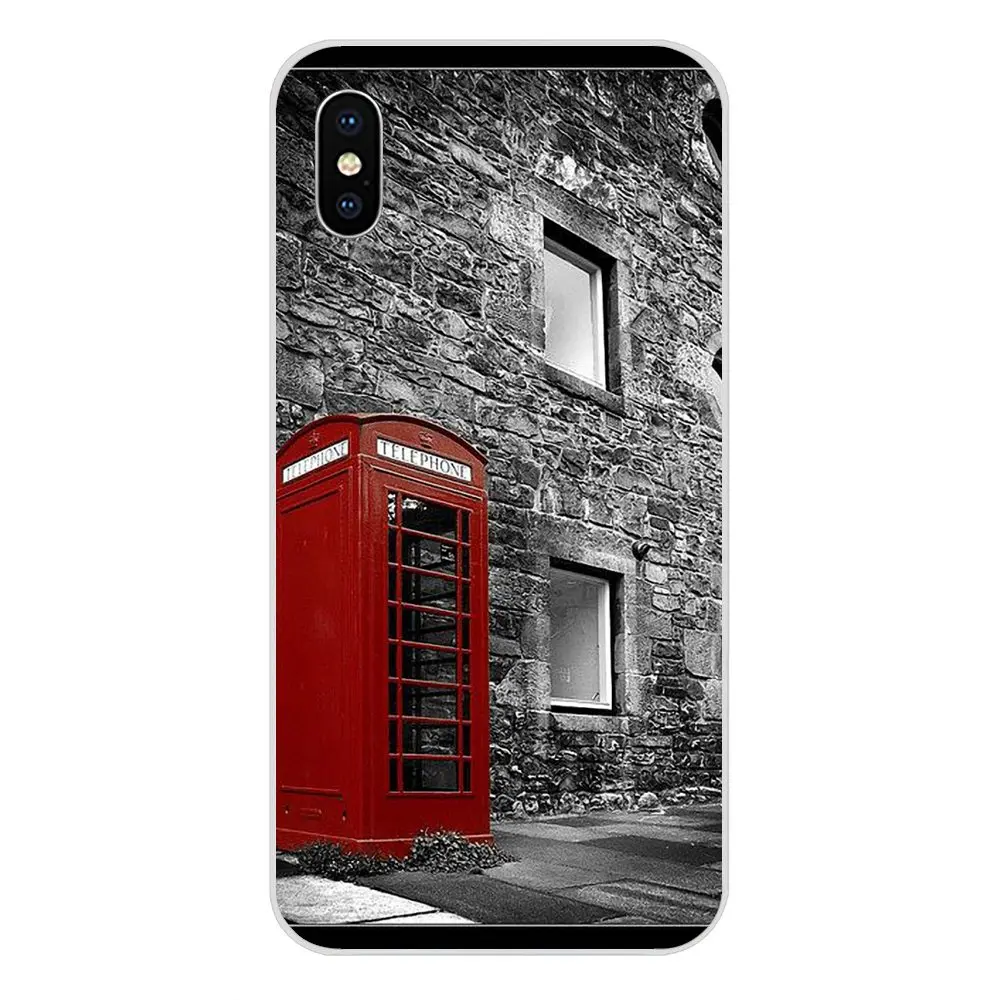 Винтажный Лондонский телефонный ящик мягкий TPU чехол для мобильного телефона Galaxy