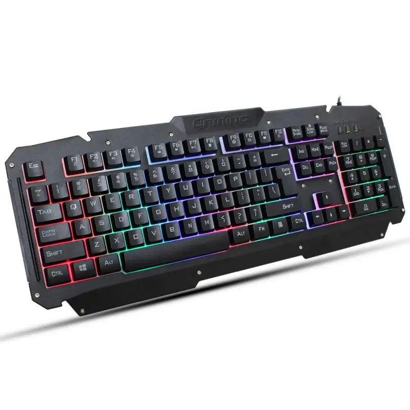 104 ключ светодиодный подсветкой Водонепроницаемая игровая клавиатура 19 клавиш