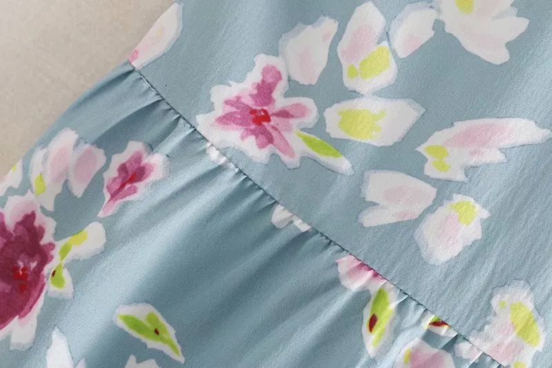 Новинка 2020 женское платье без бретелек с цветочным принтом на тонких бретелях