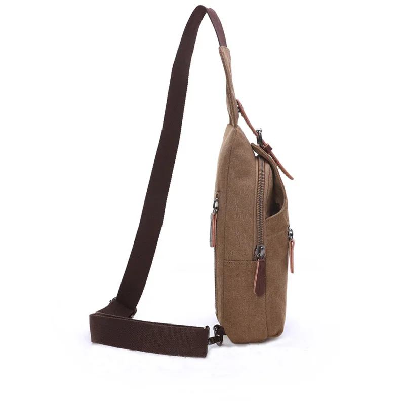 Мужская холщовая нагрудная сумка из коровьей кожи Летняя Сумка Большая