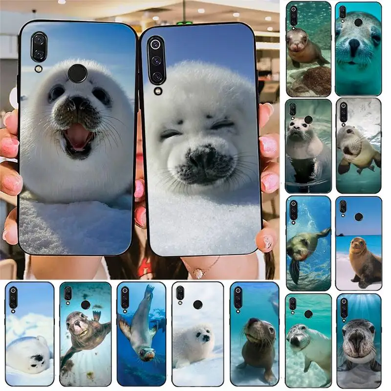 

TOPLBPCS Baby Harp Seal Sea Lion Phone Case For Redmi note 8Pro 8T 9 Redmi note 6pro 7 7A 6 6A 8 5plus note 9 pro funda Cover