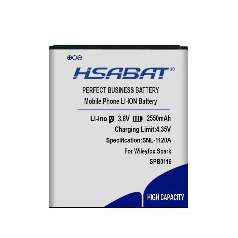 HSABAT SPB0116 2550mAh батареи для Wileyfox Spark/Spark+ хорошее качество батареи телефона