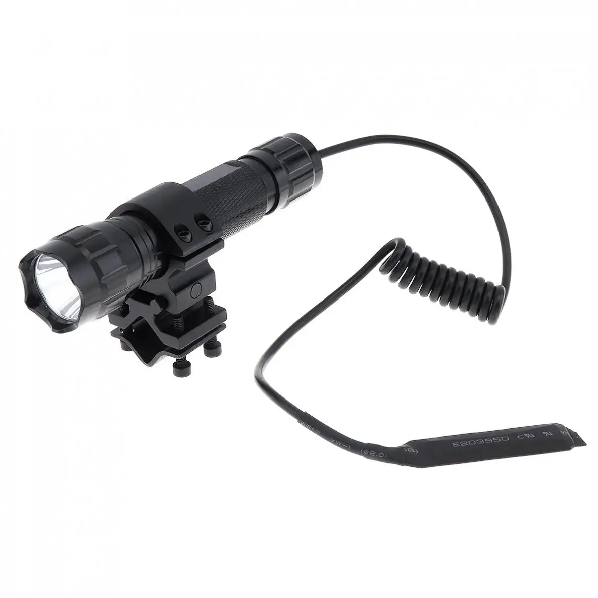 

501B XM-L T6 LED 2000LM 5 Switch Modes Tactical Flashlight Suit with Mounting Clip for Drilling Camping Hunting Night Fishing