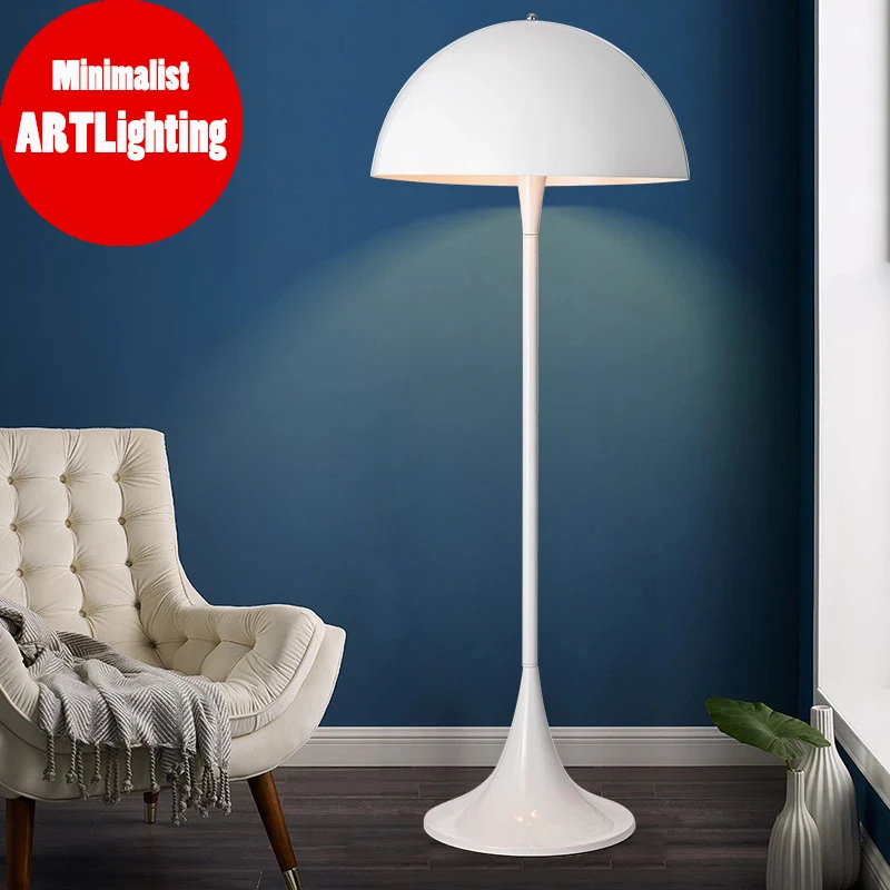 

Современный Скандинавский минималистский светодиодный Угловой Торшер для гостиной акриловый абажур гриб торшеры прикроватный светильник
