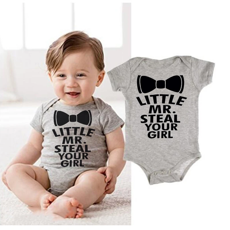 

2019 Cute Newborn Baby Boy Girl Clothes Infant Baby Short Sleeves Cotton Letters Girl Print Body Summer Casual Onesie 0-24M