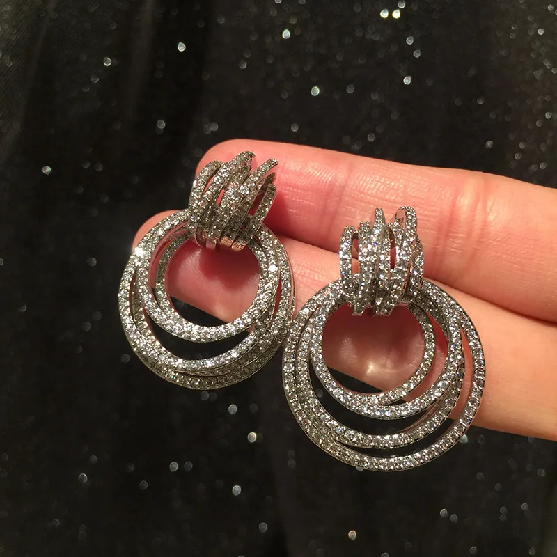 

Bilincolor trendy multi round circles earring for women