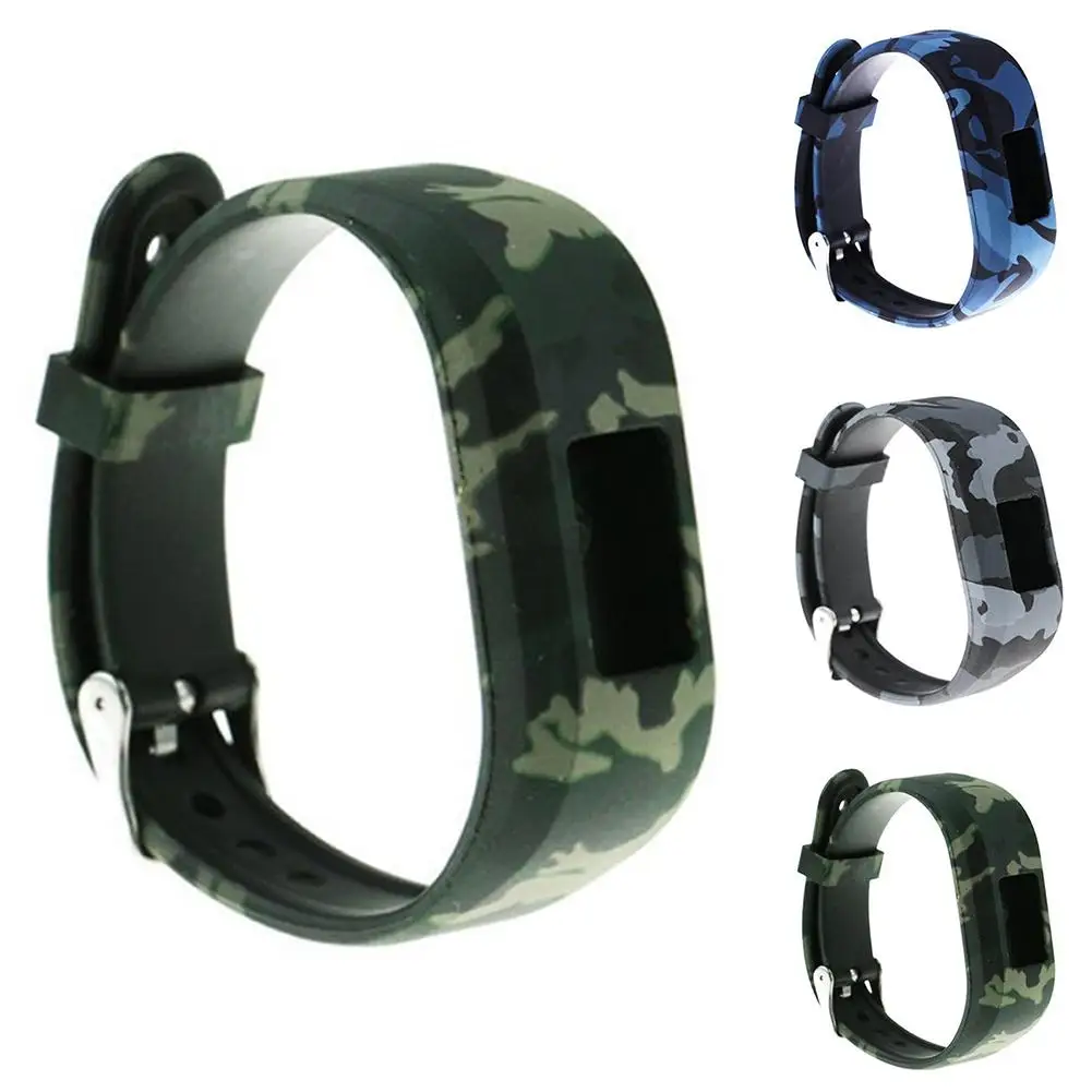 Камуфляжный ремешок силиконовый браслет для Garmin VivoFit JR2 умный детский JR