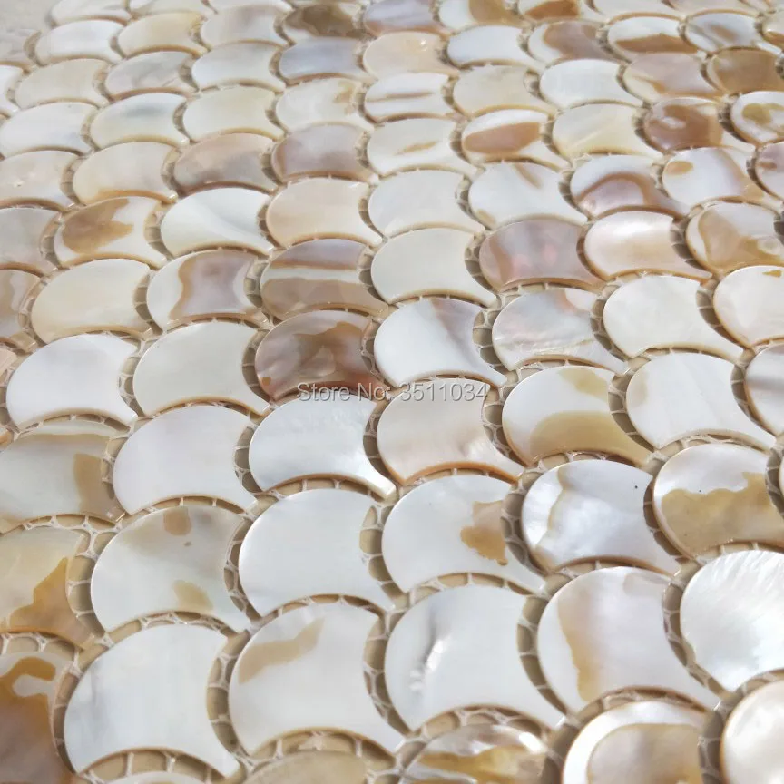 1 коробка 11 шт. креативная Веерная форма натуральная белая ракушка мозаичная