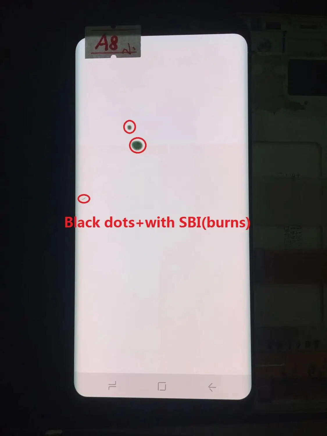 NO.A8 With SBI Супер AMOLED S8 ЖК-дисплей для samsung Galaxy S8 G950 G950F ЖК-дисплей сенсорный экран оцифровать с черными точками - Цвет: NO.A8 With SBI