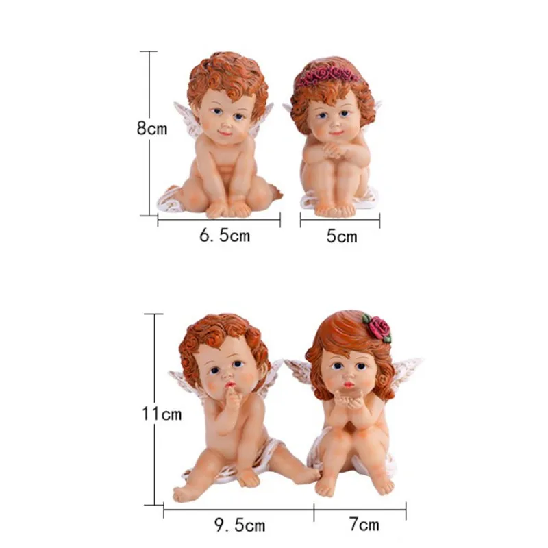 Европейская Статуэтка маленького ангела из смолы Бог Купидон ангел сказочное