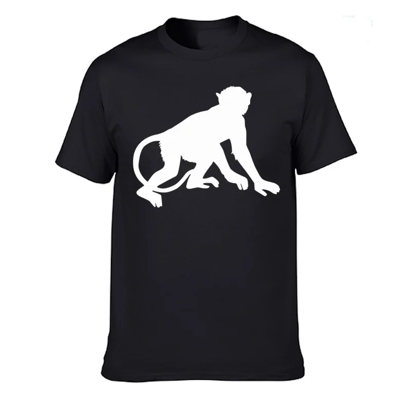 

Jungle Monkey Sticker Cartoon Animal Silhouette Funny T Shirts Men Summer Cotton Harajuku Short Sleeve Vintage T-shirt Tops