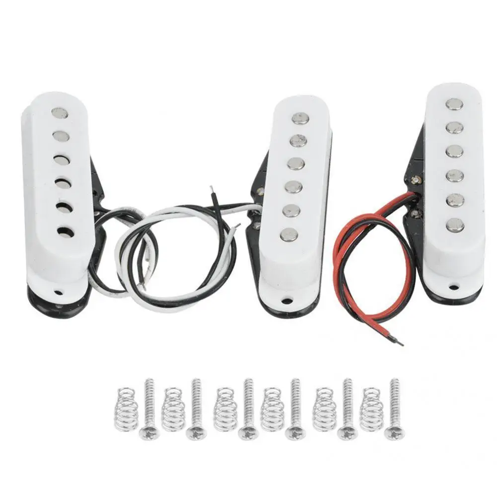 

Практичный легкий прочный белый Пикап для электрогитары Stratocaster для поддержания звукоснимателя гитары Пикап для электрогитары