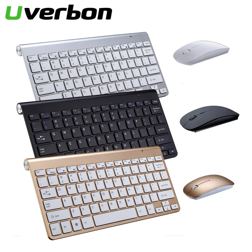 2 4G беспроводная мышь и клавиатура Мини мультимедийная Комбинированный набор для