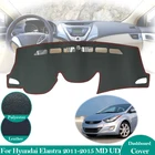 Противоскользящий кожаный коврик для Hyundai Elantra 2011- 2015 MD UD Avante, накладка на приборную панель, козырек от солнца, аксессуары для приборной панели 2014