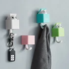 Настенное украшение, скрытые детали, милые вешалки для декора комнаты, держатели для ключей, вешалка с животными, настенный крючок для хранения одежды