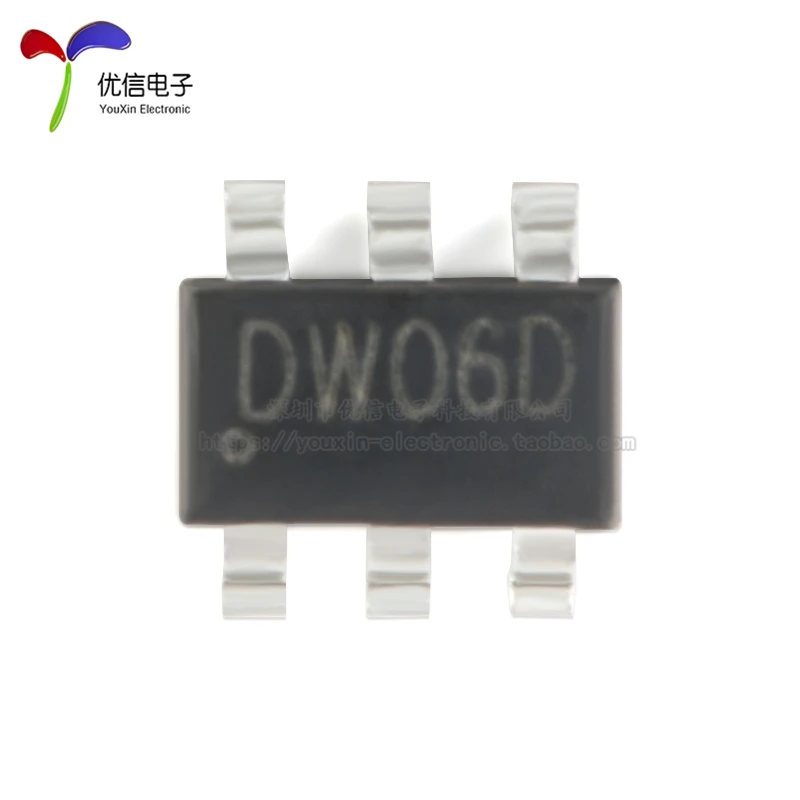 Оригинальные DW06D SOT-23-6 комбинированный чип защиты литиевой батареи IC (5 крыс) -