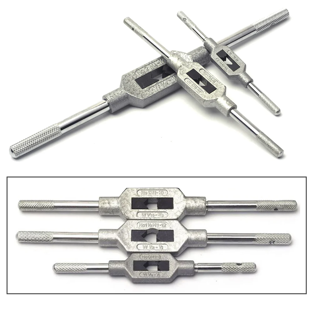

Регулируемый гаечный ключ для метчиков с резьбой, ручной держатель для стальных метчиков с ручкой, инструменты для резьбы по дереву с регул...