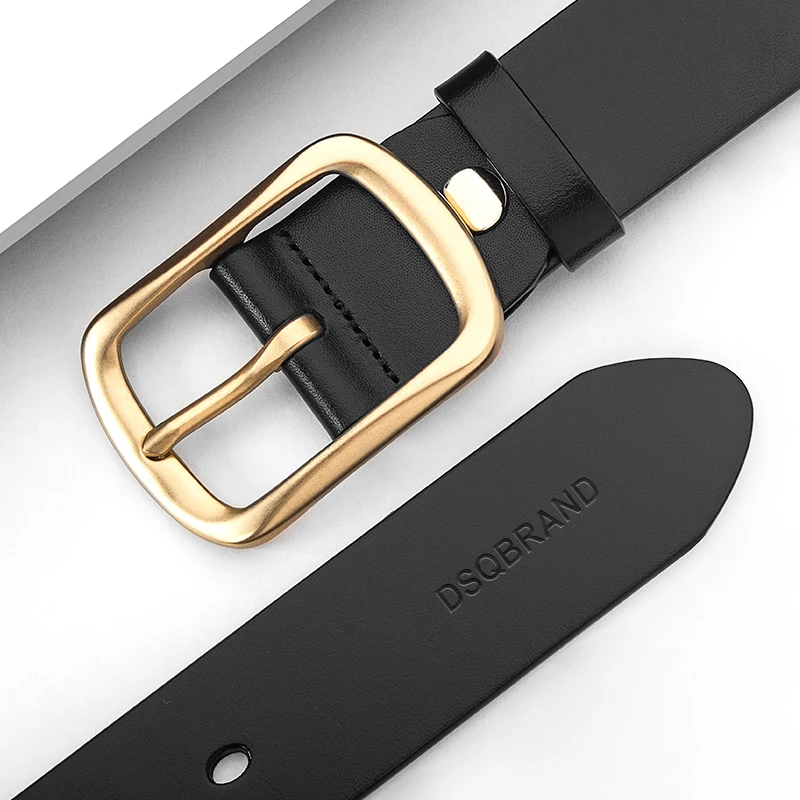 

Ремень DSQBRAND мужской из воловьей кожи, с тиснением и квадратной пряжкой