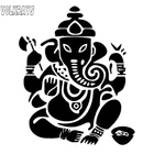 Модная Автомобильная наклейка Volkrays в виде слона Будды, зеркальная Водонепроницаемая виниловая наклейка черногосеребряного цвета, 14 см * 11 см