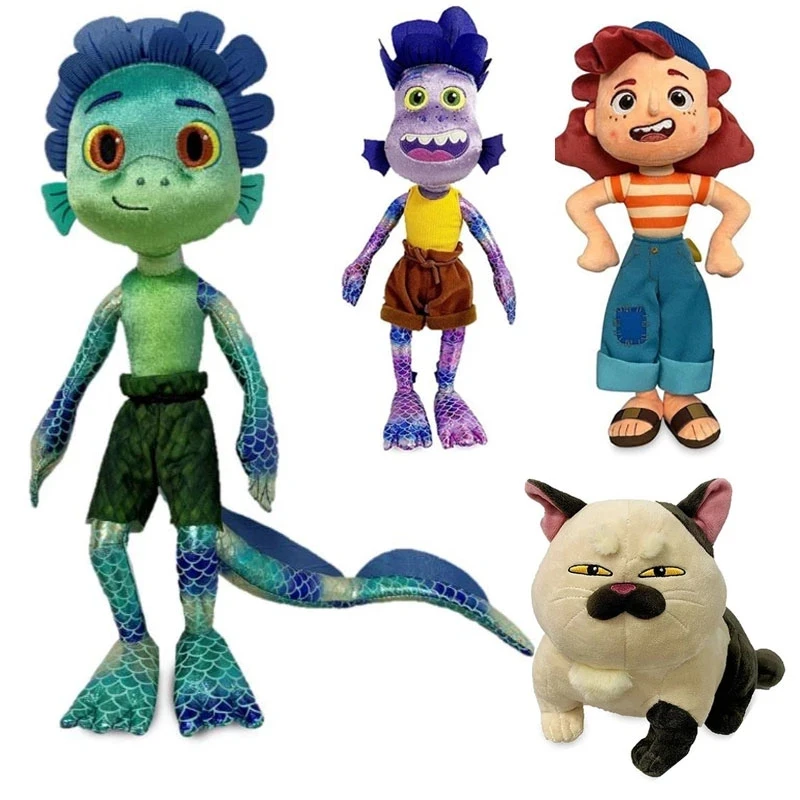 

17 дюймов мультфильм люка Пиксар Альберто морской Монстр фиолетовая девочка зеленый Мальчик Мягкая Плюшевая фигурка кукла детский подарок ...