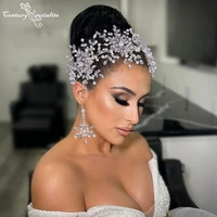 rhinestone pearls headbands bride jewelry set hair accessories wholesale women headpieces wedding bridal tiaras