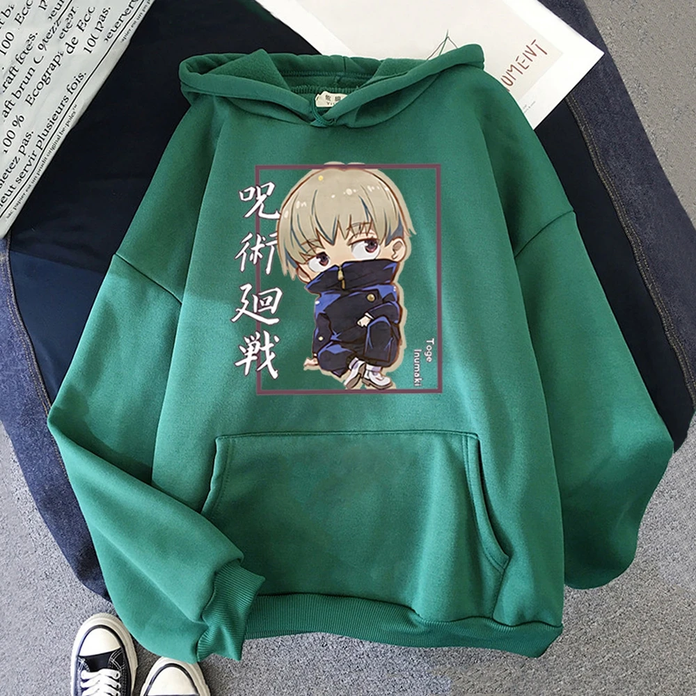 

Jujutsu Kaisen Print Hoodies Men's Daily Casual Long Sleeve Loose Hooded Tops Sweatshirt Women Streetwear Autumn Thick Hoodie