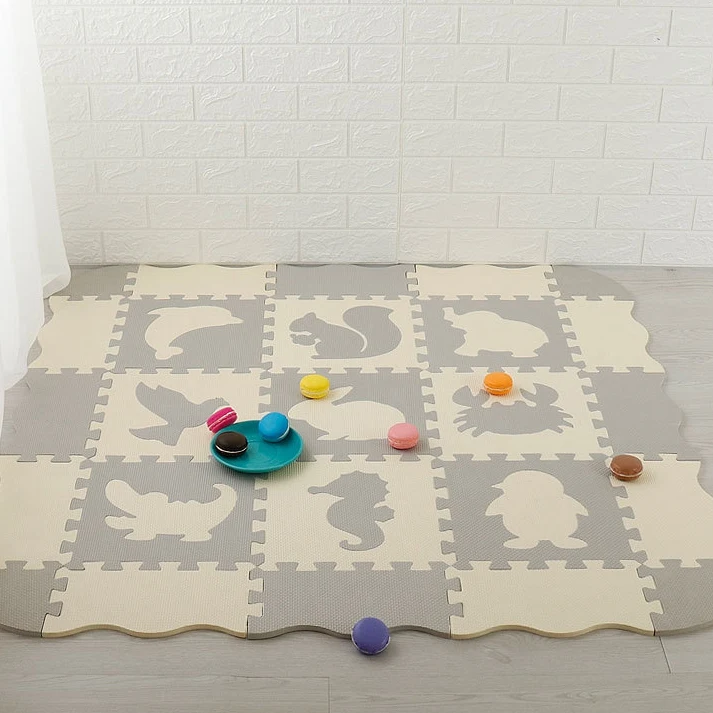 

25 Pcs EVA Foam Play Mats with Fence Baby Puzzle Jigsaw Floor Mats Toys Carpet Pad Kids Educational Toys Activity Pad