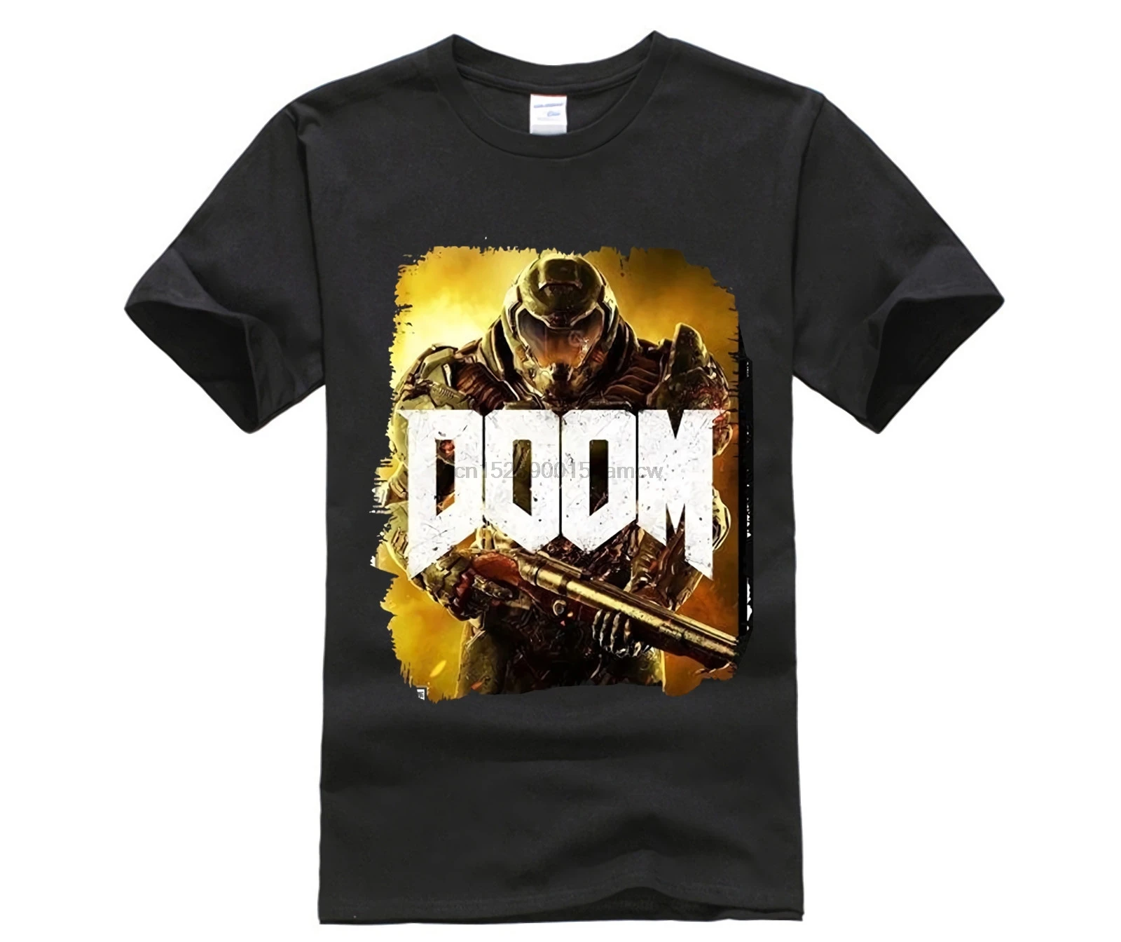 JuDian DOOM 2016 постер для видеоигр футболка мужчин унисекс с коротким рукавом Мужская