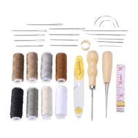 durable 29x leather working tools kit set sewing craft supplies stitching making groover diy handicrafts sewing