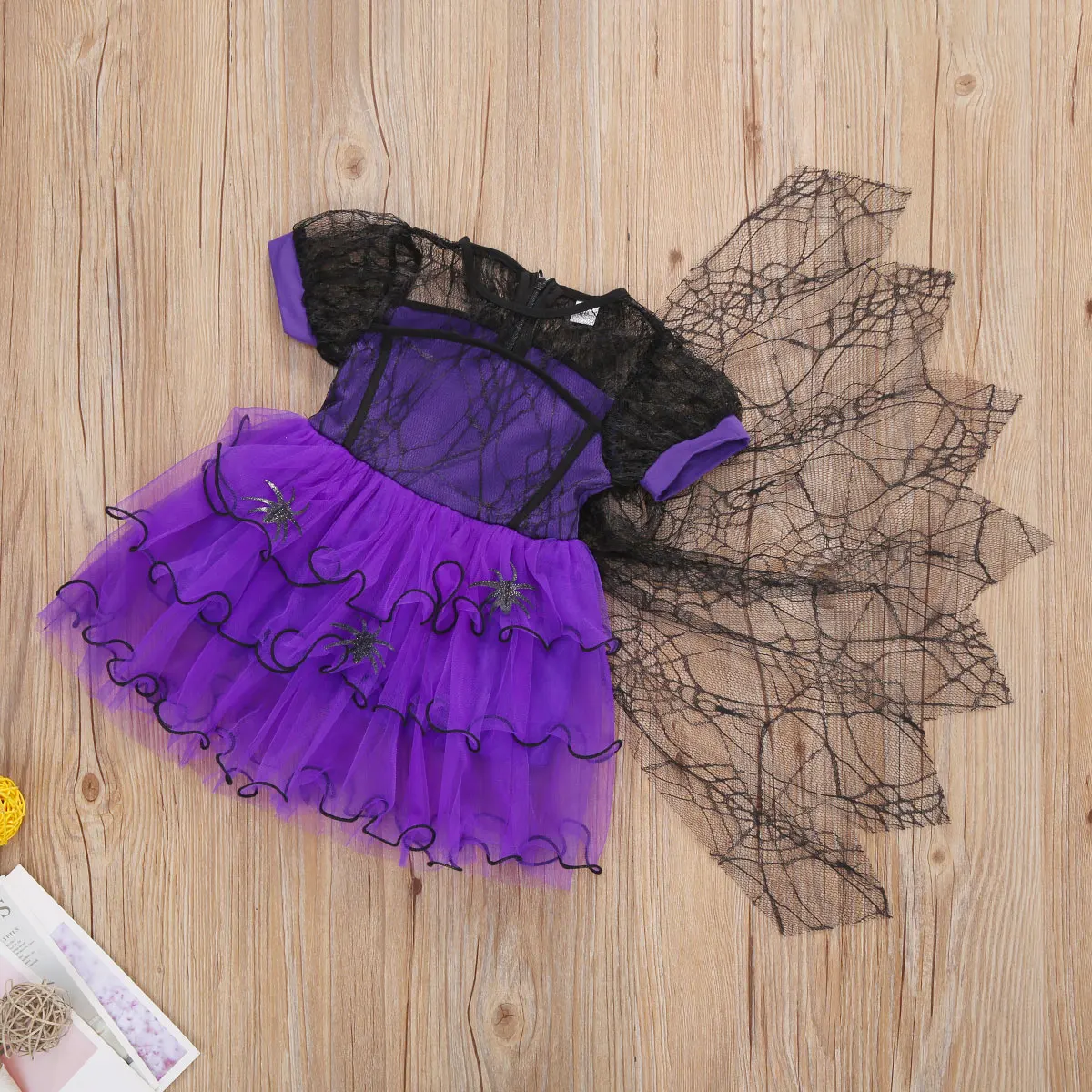 Детский костюм для хеллоуина маленьких девочек платье с коротким рукавом и